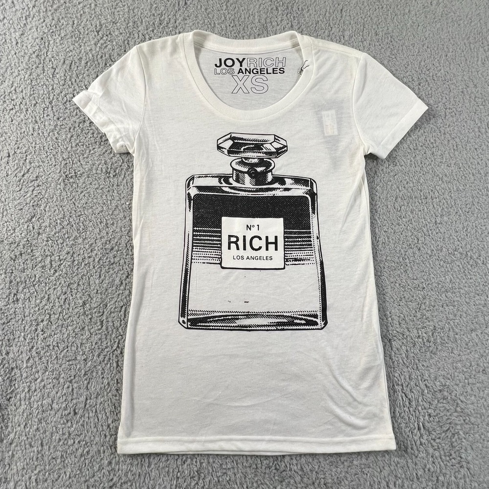 JOYRICH Los Angeles Slim T-Shirt Graphic Print White Women's Size‎ XS VTG NWT